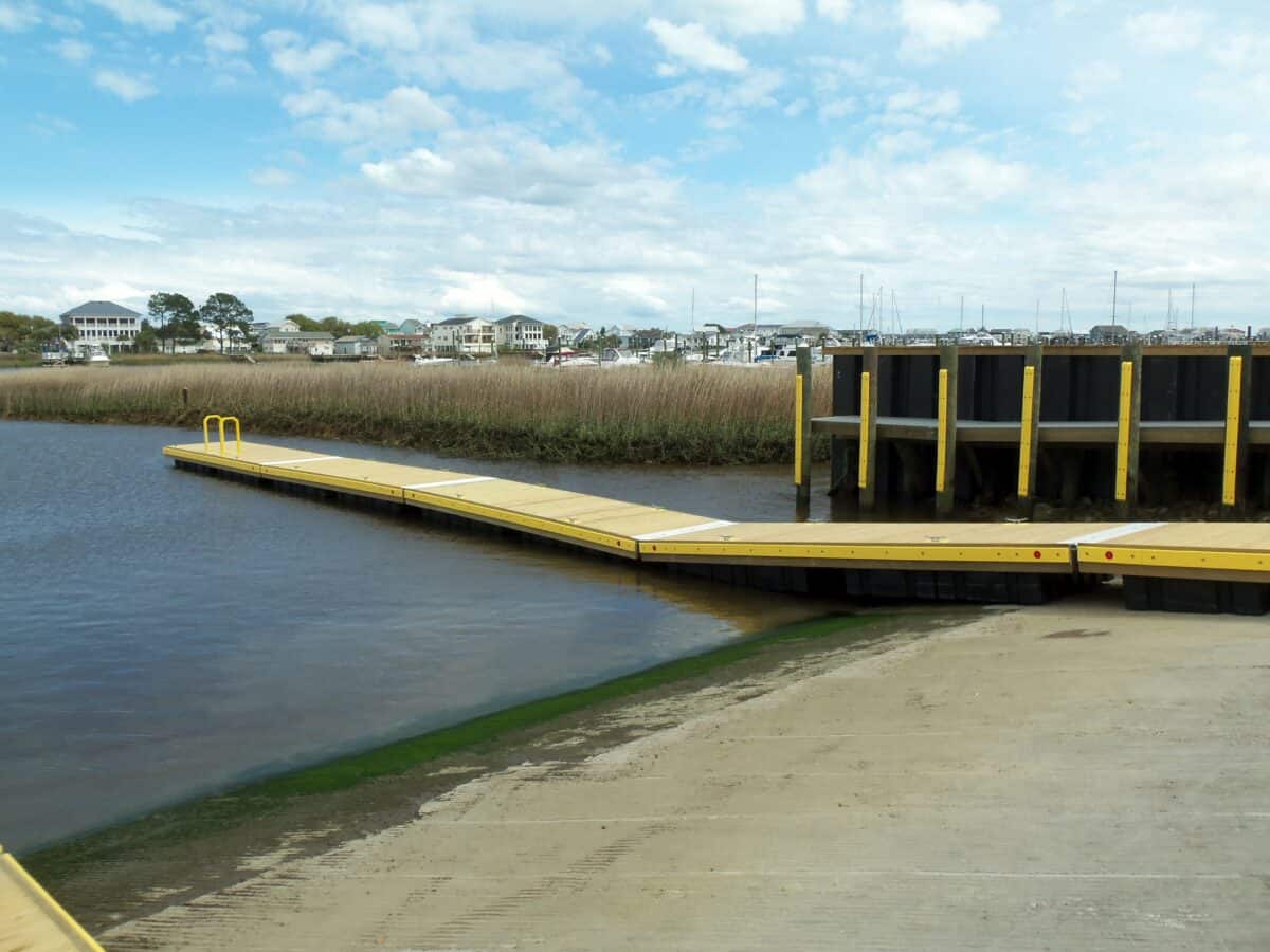 Carolina Beach Snows Cut Boat Ramp is Located in Carolina Beach, North Carolina