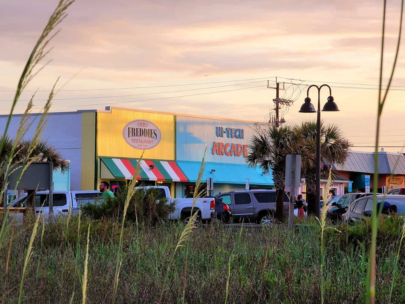 Freddie's Italian Restaurant is Located in Kure Beach, North Carolina near the Kure Beach Boardwalk
